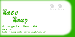 mate mauz business card